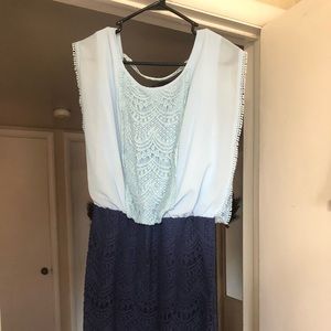 Blue lace dress from Francesca’s.